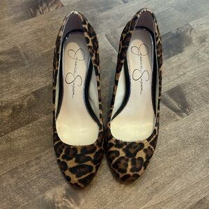 Leopard block heels! Stud detailing on heels. Goes with everything!
